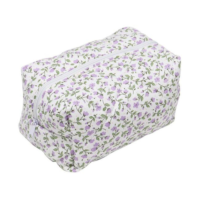 Wholesale Small Clear Portable Zipper Large Capacity Floral Print Storage Bag